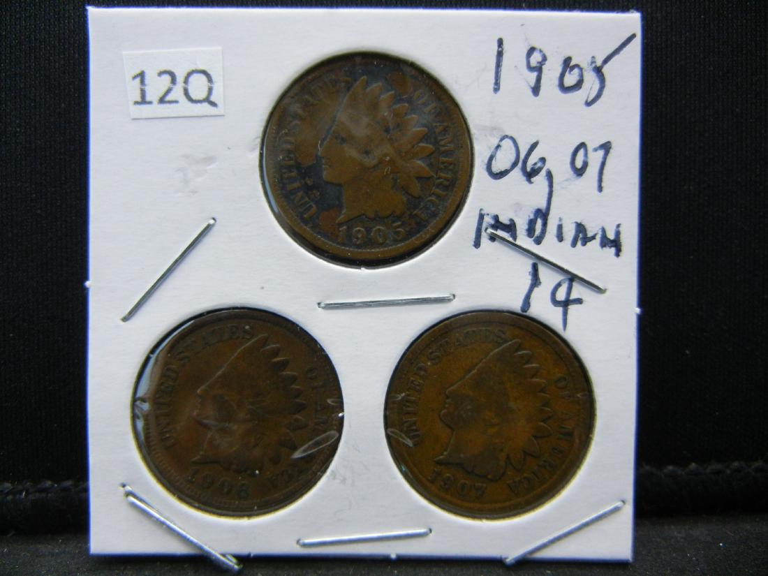 1905, 1906, 1907 Indian Head Cents (1 of 2)