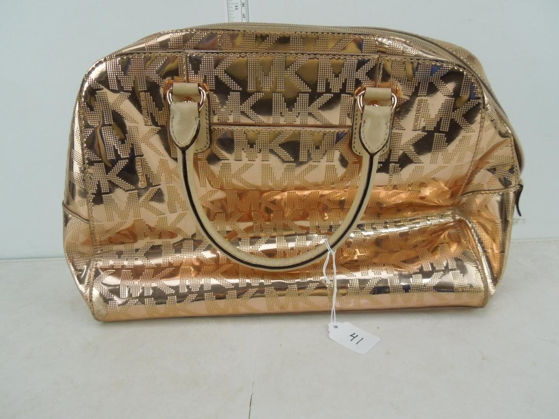 gold michael kors tote