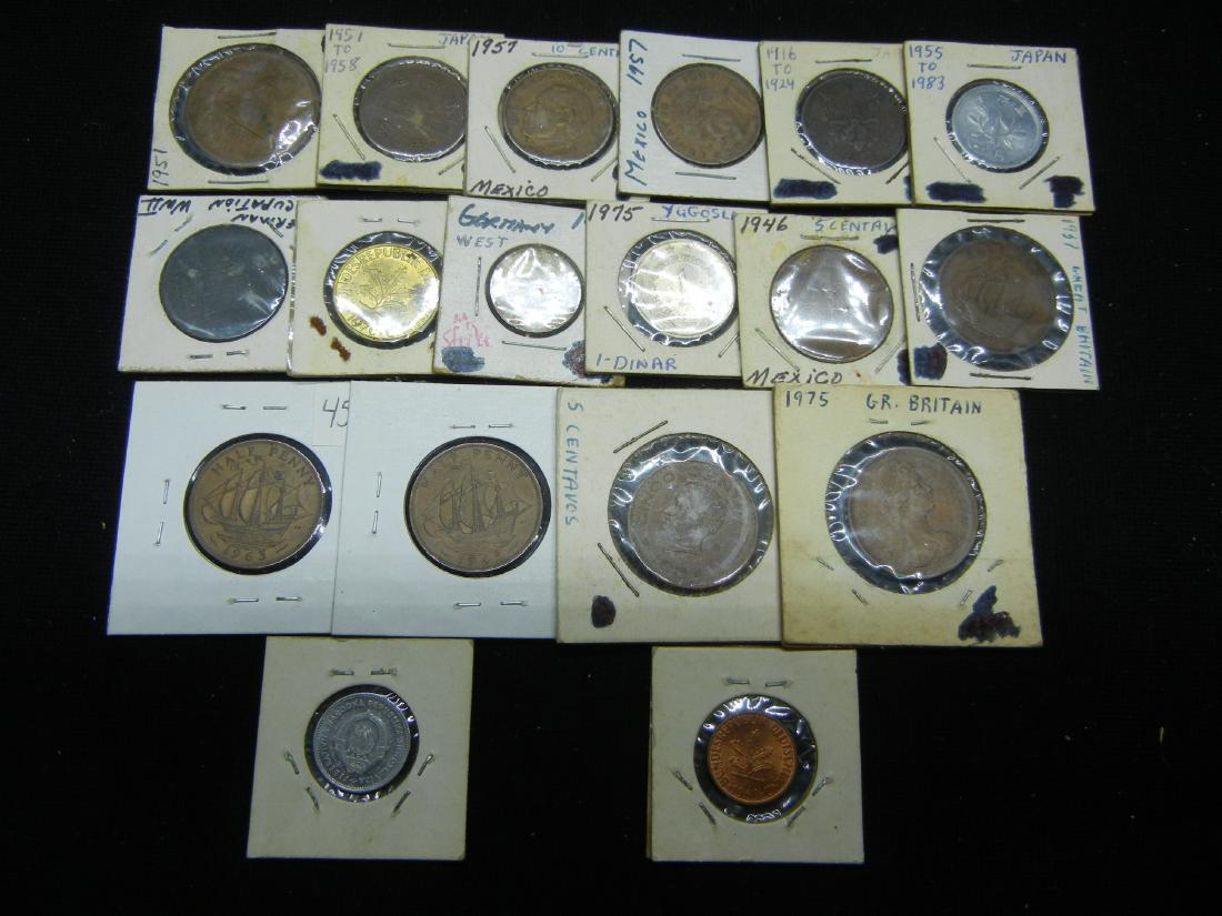 18 World Coins Carded (1 of 5)