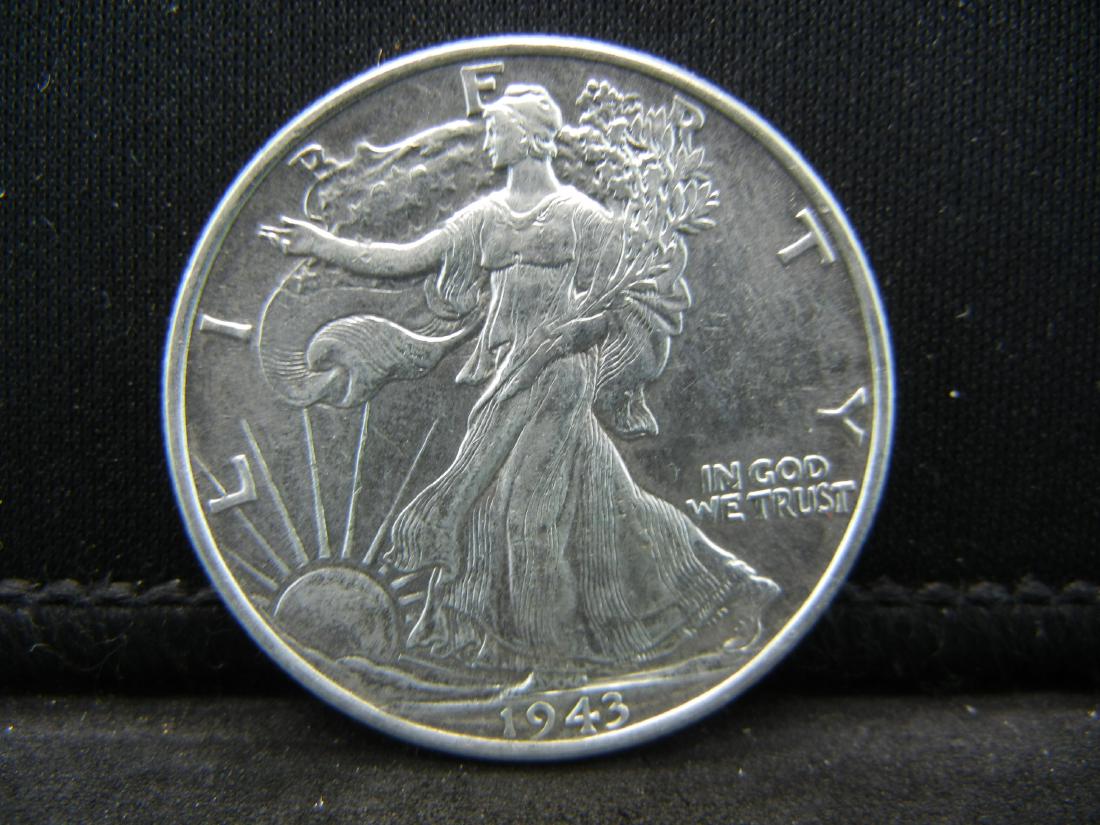 1943 SILVER (90%) LIBERTY HALF/UNCIRCULATED (LOOKS MS (1 of 2)