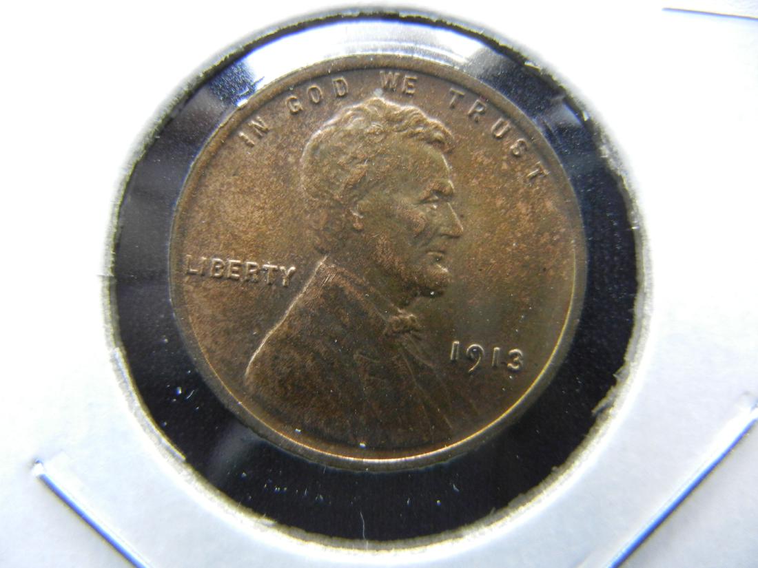1913 Lincoln One Cent .  Unc.  Scarce (1 of 3)