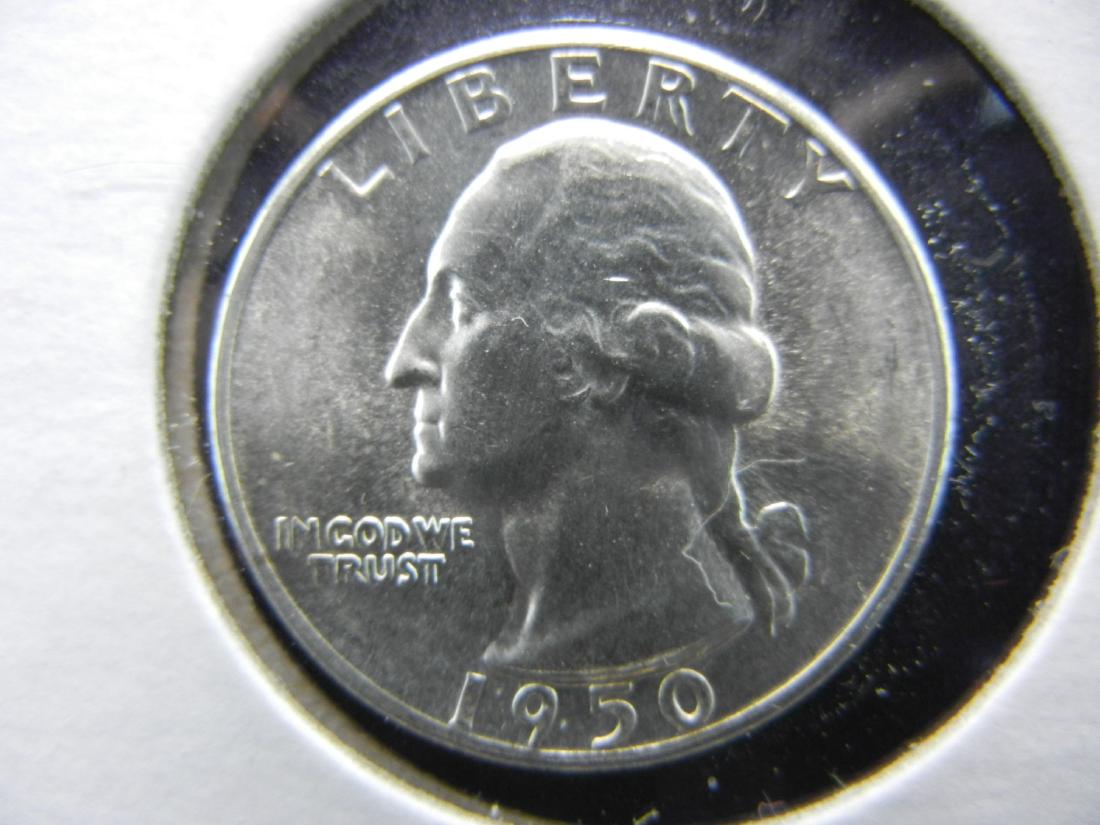 1950-S Washington Quarter .  BU. (1 of 3)