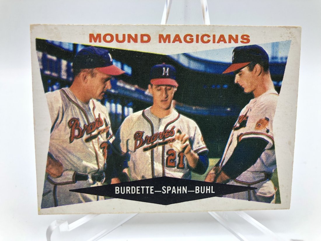 1960 Topps Mound Magicians #230 - Warren Spahn, Lou: 1960 Topps Mound Magicians #230 - Warren Spahn, Lou Burdette