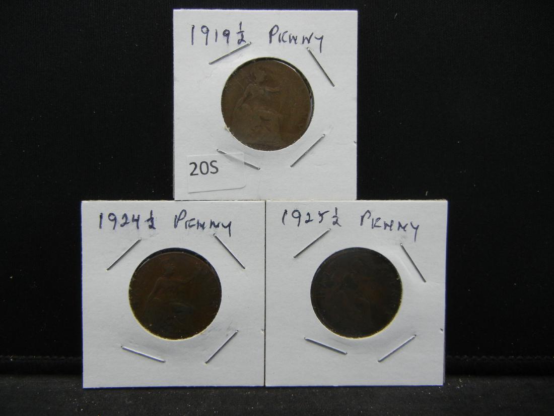 1919,24,25 GB Half Pennies (1 of 5)