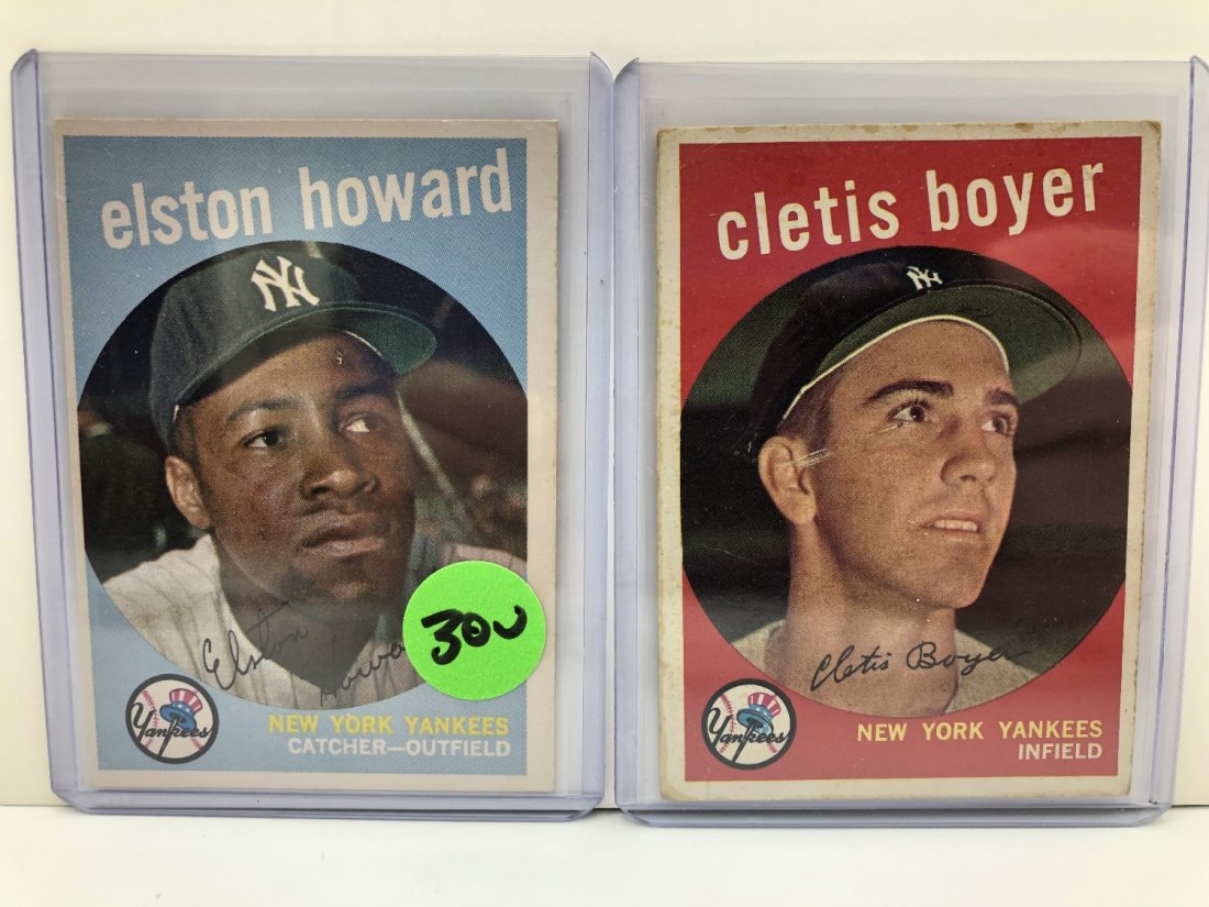 1959 Topps Elston Howard #395 & Clete Boyer #251 - New (1 of 2)