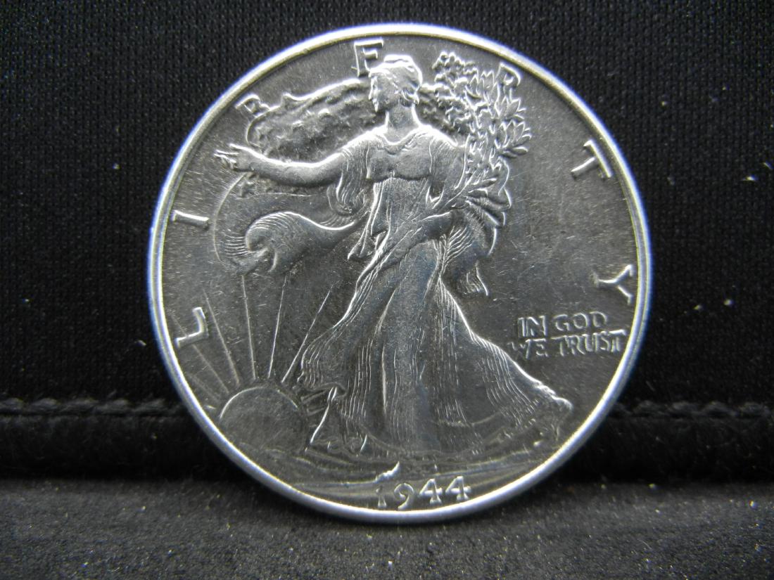 1944-P SILVER LIBERTY (90%) HALF, (LOOKS MS67), 75 YRS (1 of 2)