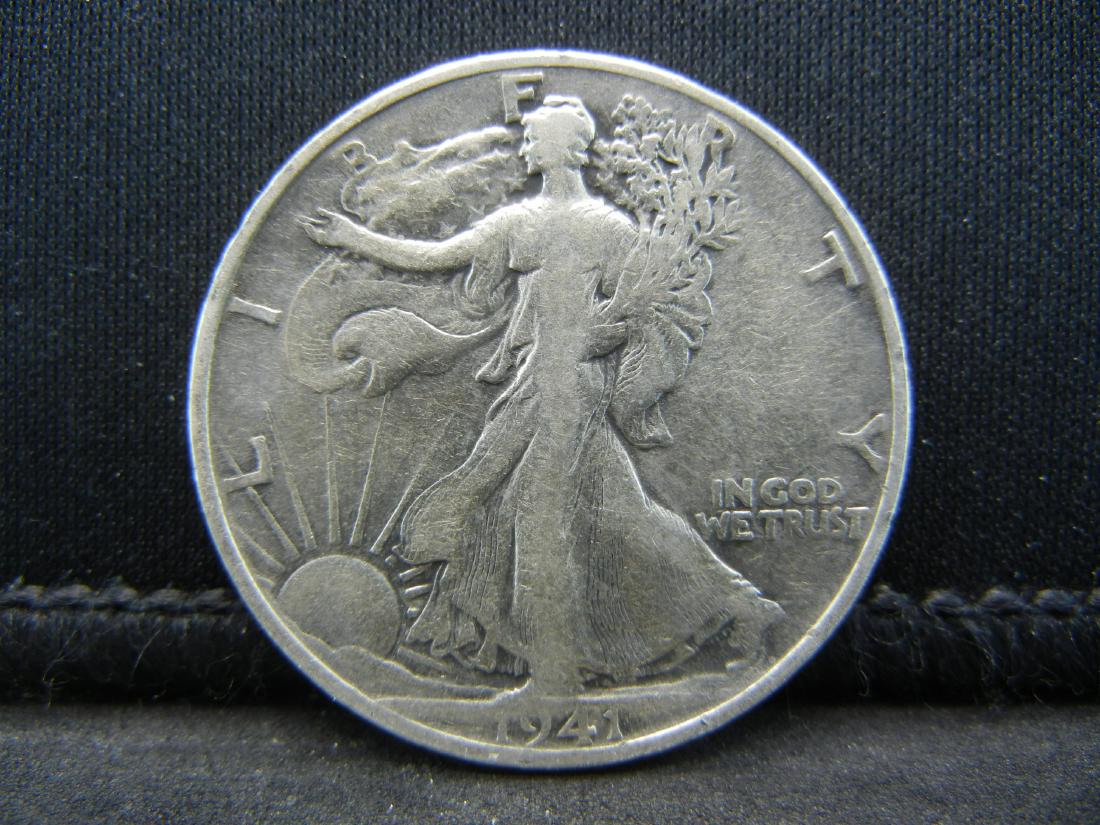 1941-S SILVER LIBERTY (90%) HALF, ONLY 8 MILL MINTED/78: 1941-S SILVER LIBERTY (90%) HALF, ONLY 8 MILL MINTED/78 YRS OLD,WWII ERA, INCREDIBLE COIN!