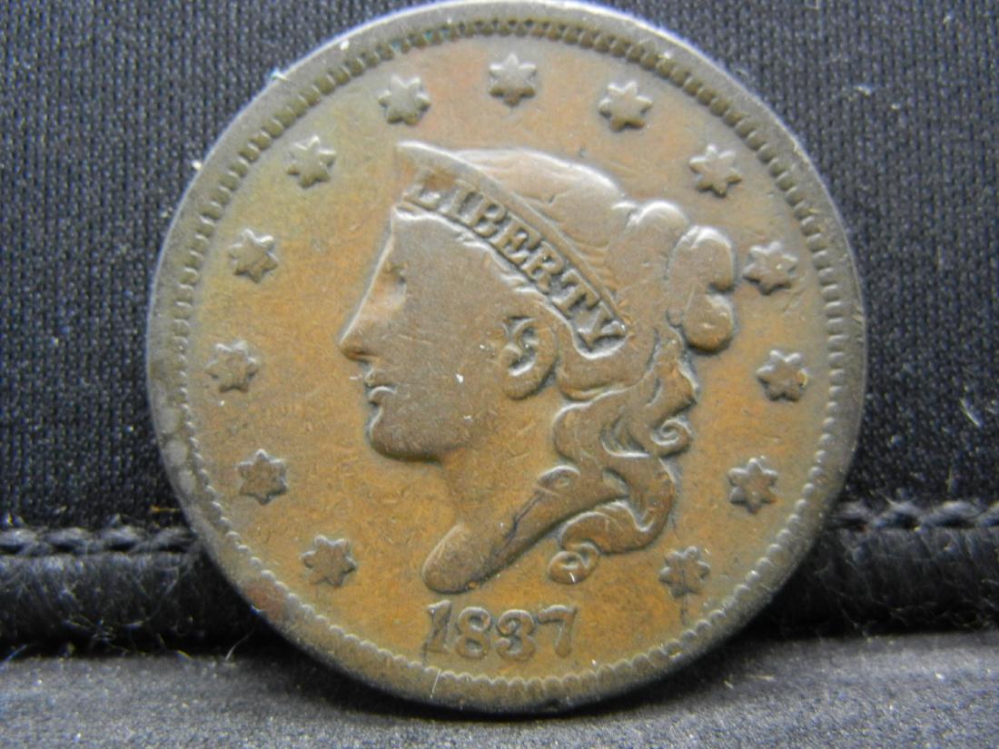 1837 Coronet Head Large Cent - Strong Details! (1 of 2)