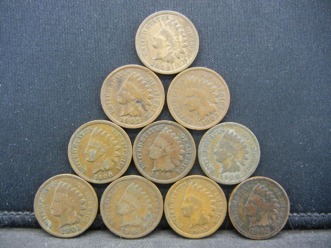 10 Different Indian Cents (1 of 2)
