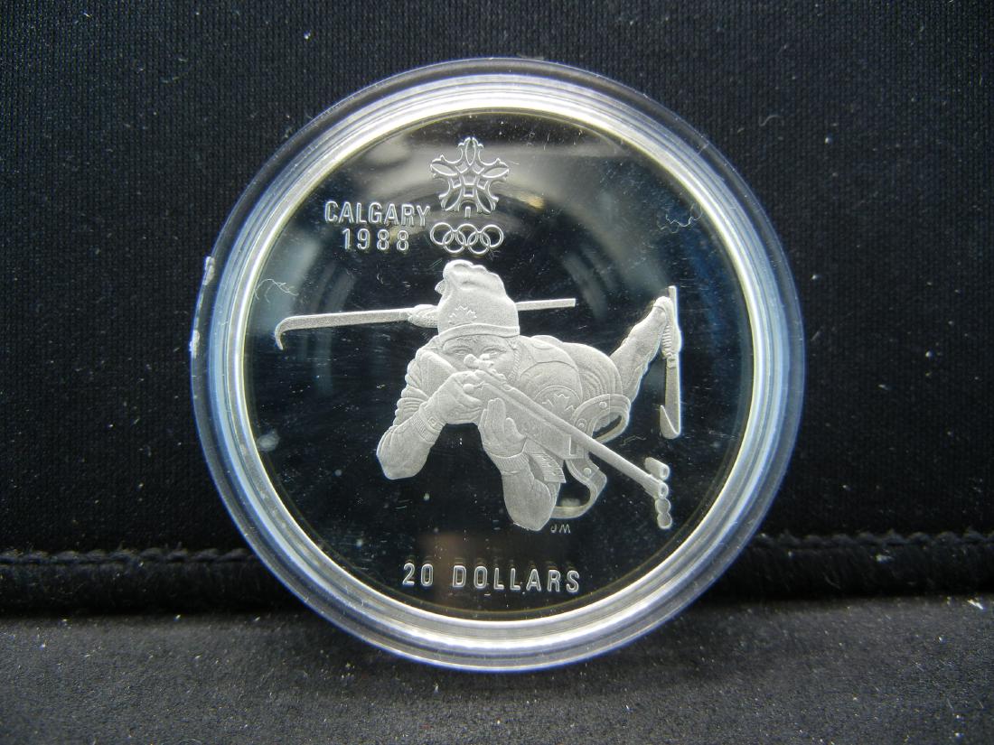1988 Canada Olympic Silver Proof Coin 1.0143 Troy Ounce (1 of 2)