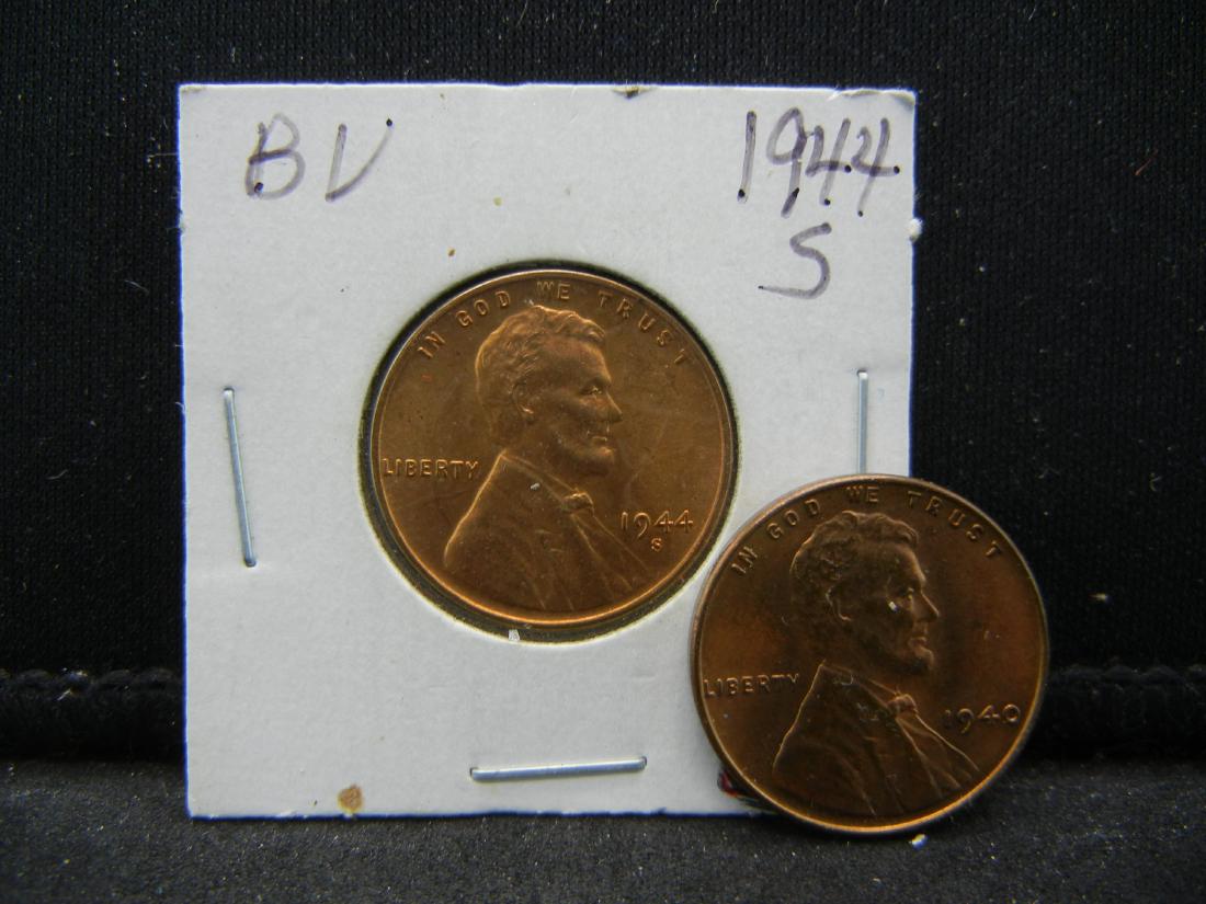 1940, 1944-S Lincoln Wheat Cents (1 of 3)