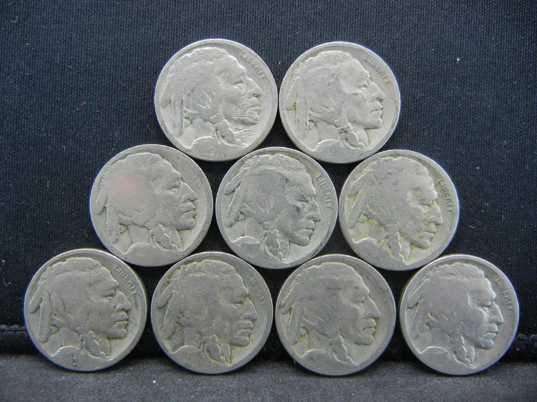 (9) BUFFALO NICKELS, NO DATES (1 of 2)
