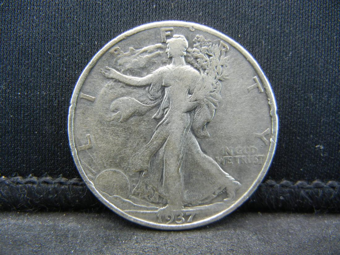 1937 SILVER LIBERTY (90%) HALF, (ONLY 9.5 MILL EVER: 1937 SILVER LIBERTY (90%) HALF, (ONLY 9.5 MILL EVER MINTED), 82 YRS OLD, INCREDIBLE COIN!