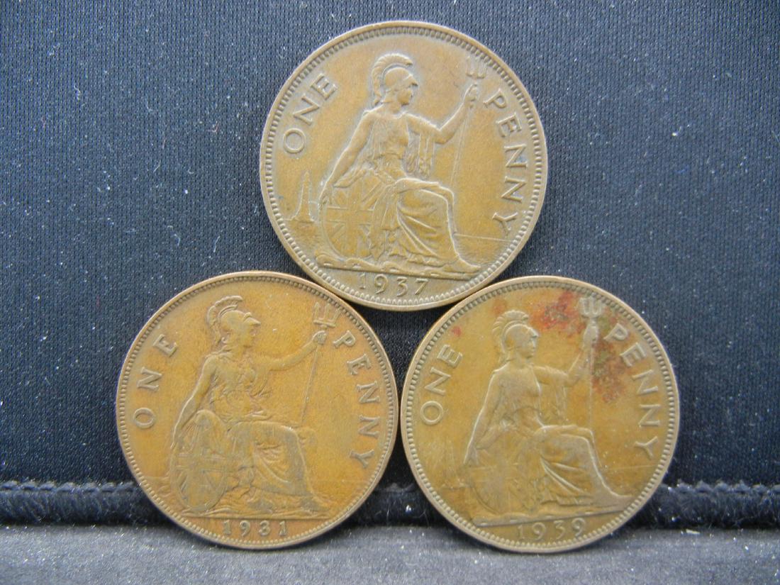 1931, 1937, 1939 Great Britain Large Cents (1 of 2)