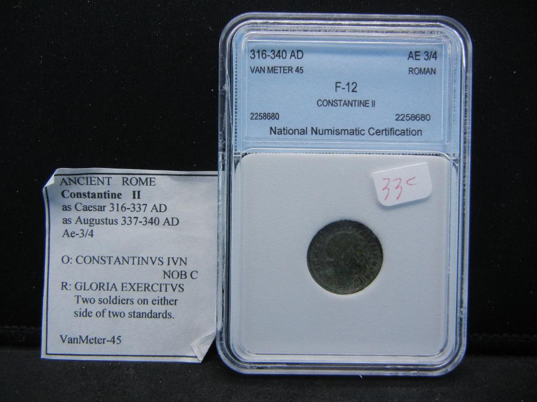 316-340 AD ROMAN AE 3/4, NNC-F12, (CONSTANTINE II), (1 of 6)