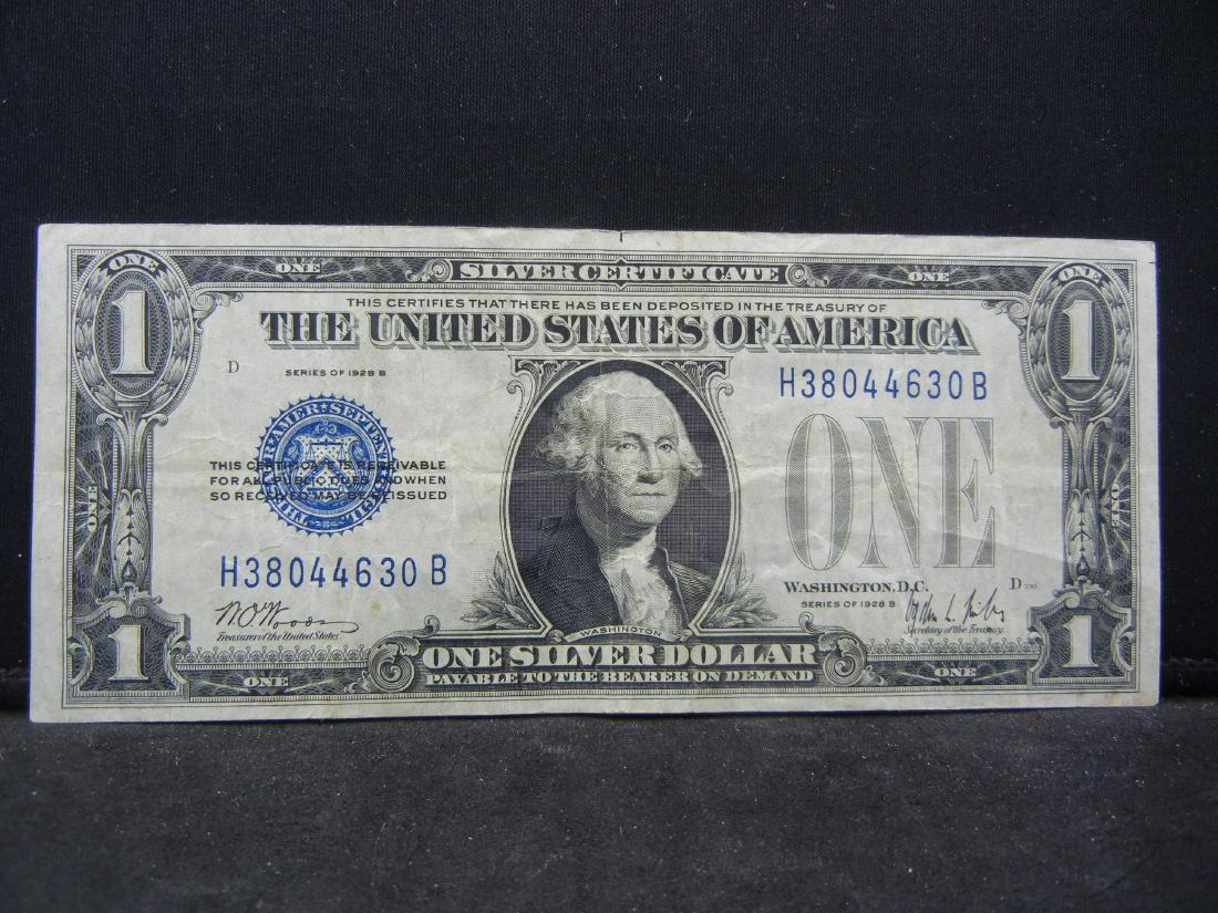 1928-B $1 US Funny Back Silver Certificate (1 of 3)