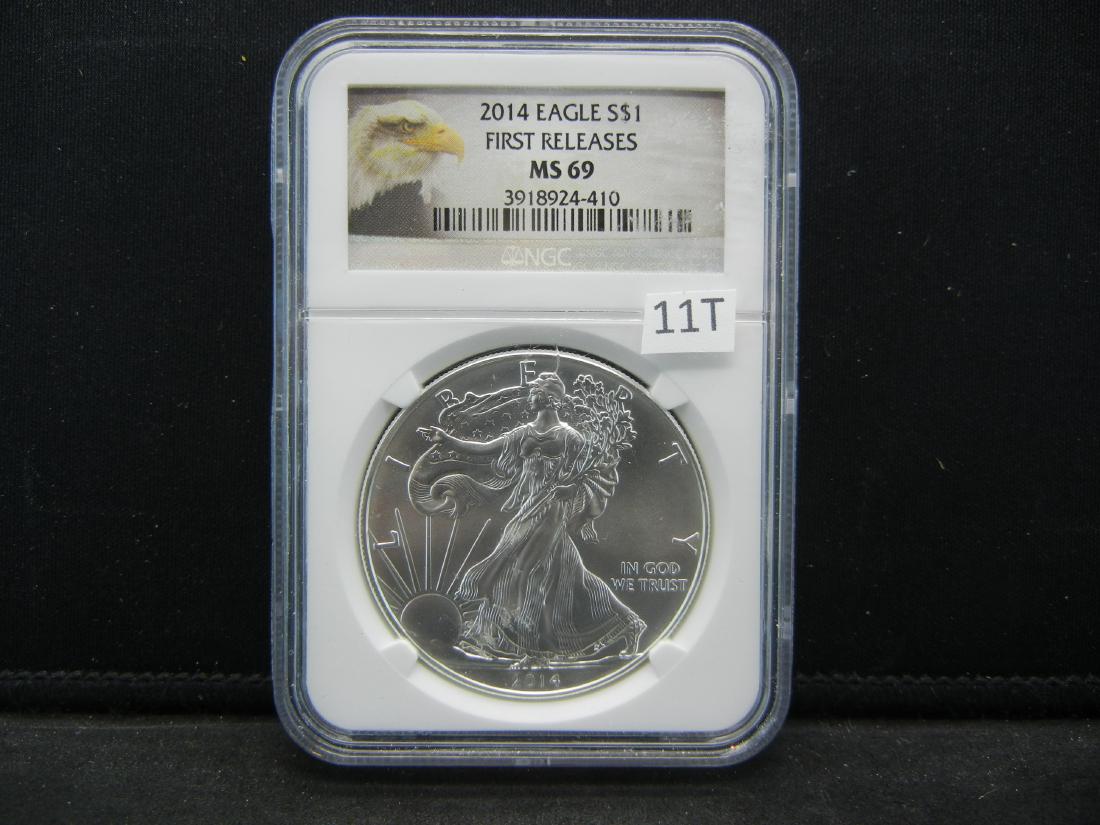 2014 NGC MS69 American Silver Eagle (1 of 3)