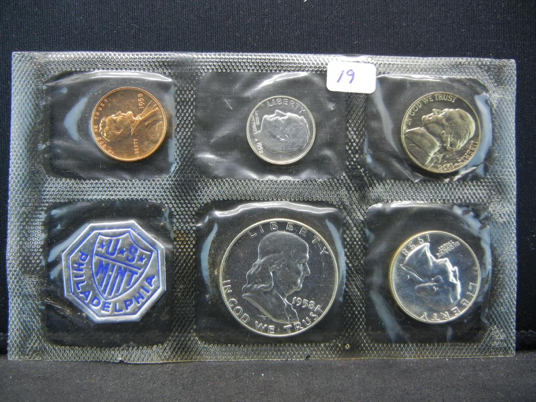 1958 US Silver Proof Set in original sleeve.  GEM. (1 of 2)