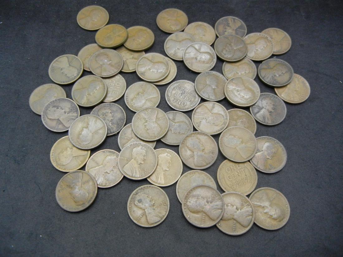 1916-D 50 coin roll of Lincoln wheat cents.  Rather (1 of 4)