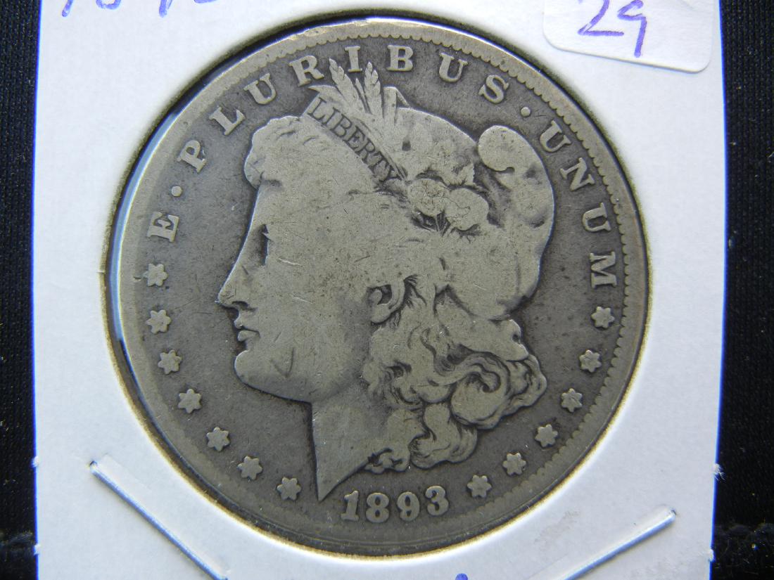 1893-CC Morgan Dollar.  Second toughest CC.   Original (1 of 2)