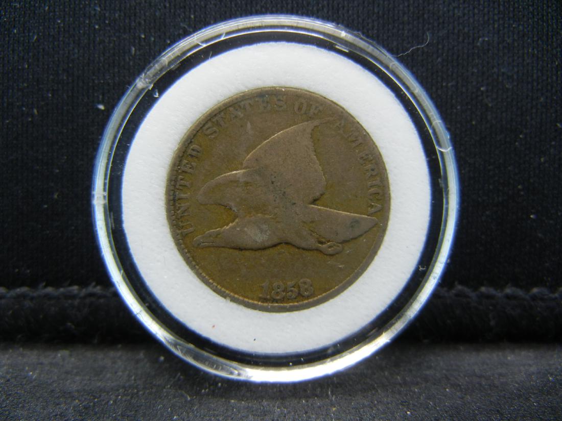 1858 Large Letters Flying Eagle.  Good. (1 of 2)