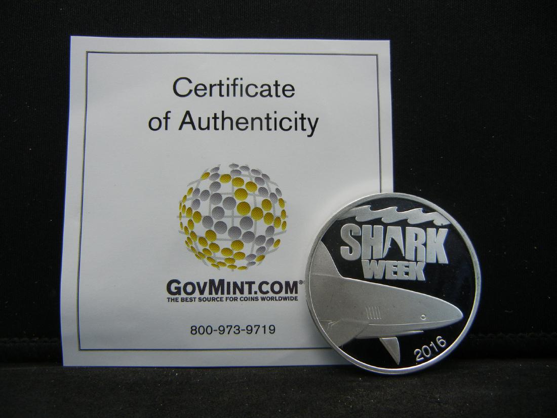 2016 Shark Week .999 Fine Silver Coin. With COA (1 of 4)