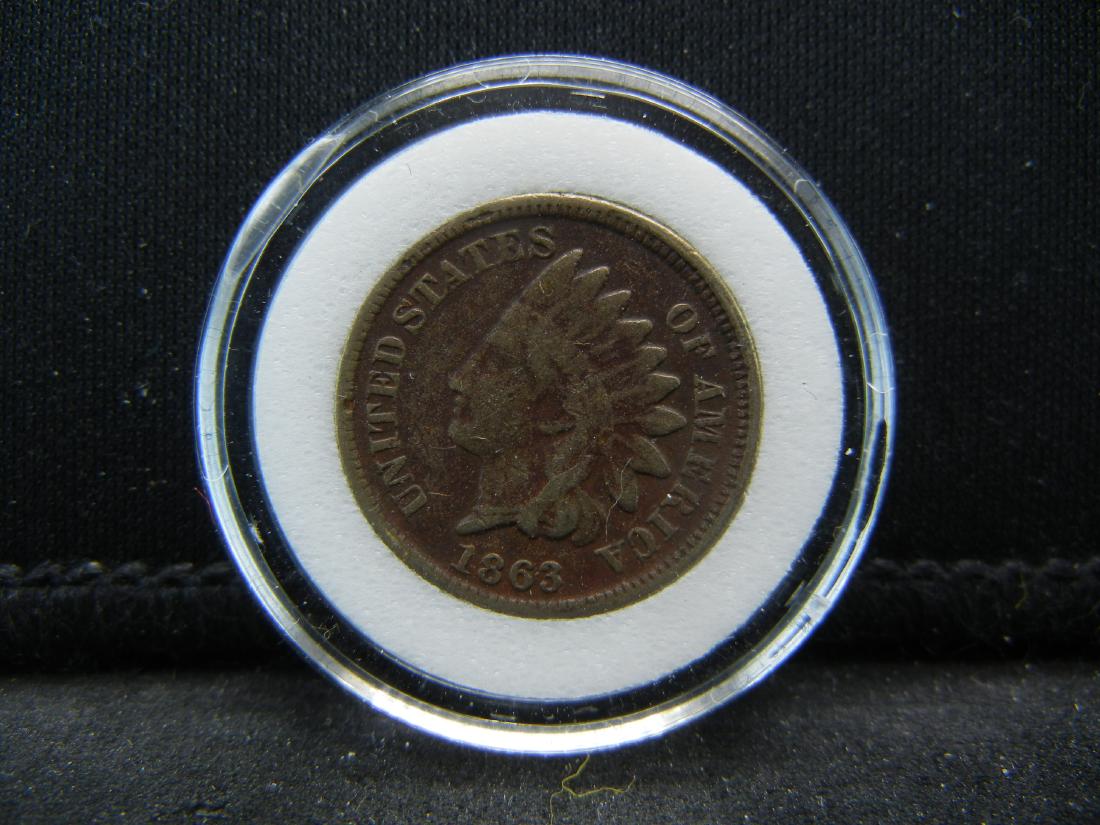 1863 Copper Nickel Indian Cent.  Very Good detail. (1 of 2)