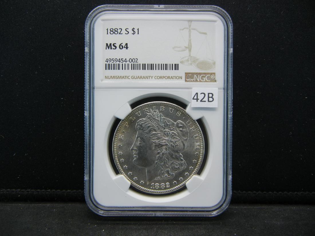 1882-S NGC MS64 Morgan Silver Dollar (1 of 4)