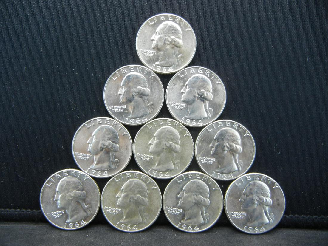 10 90% Silver Washington Quarters (1 of 2)