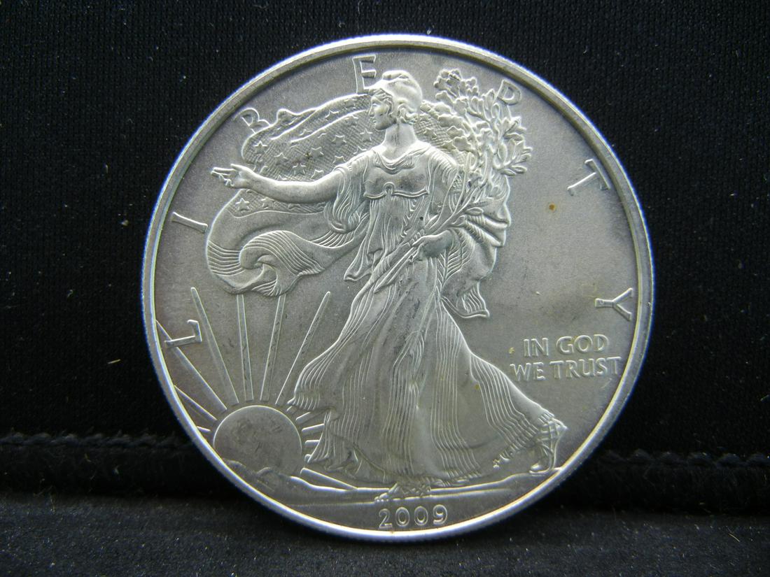 2009 Uncirculated Silver American Eagle Issued by the (1 of 2)