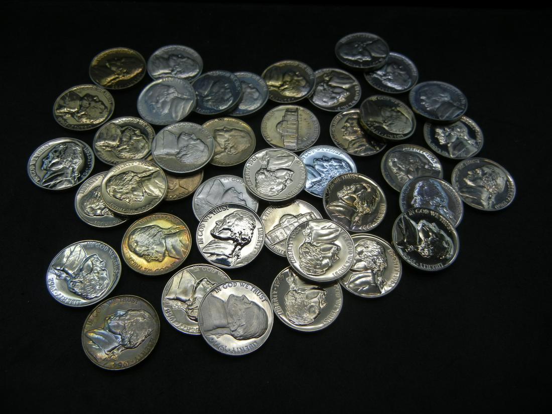 (40) Gem Proof Jefferson Nickels. 1958-75 Most Dates (1 of 4)