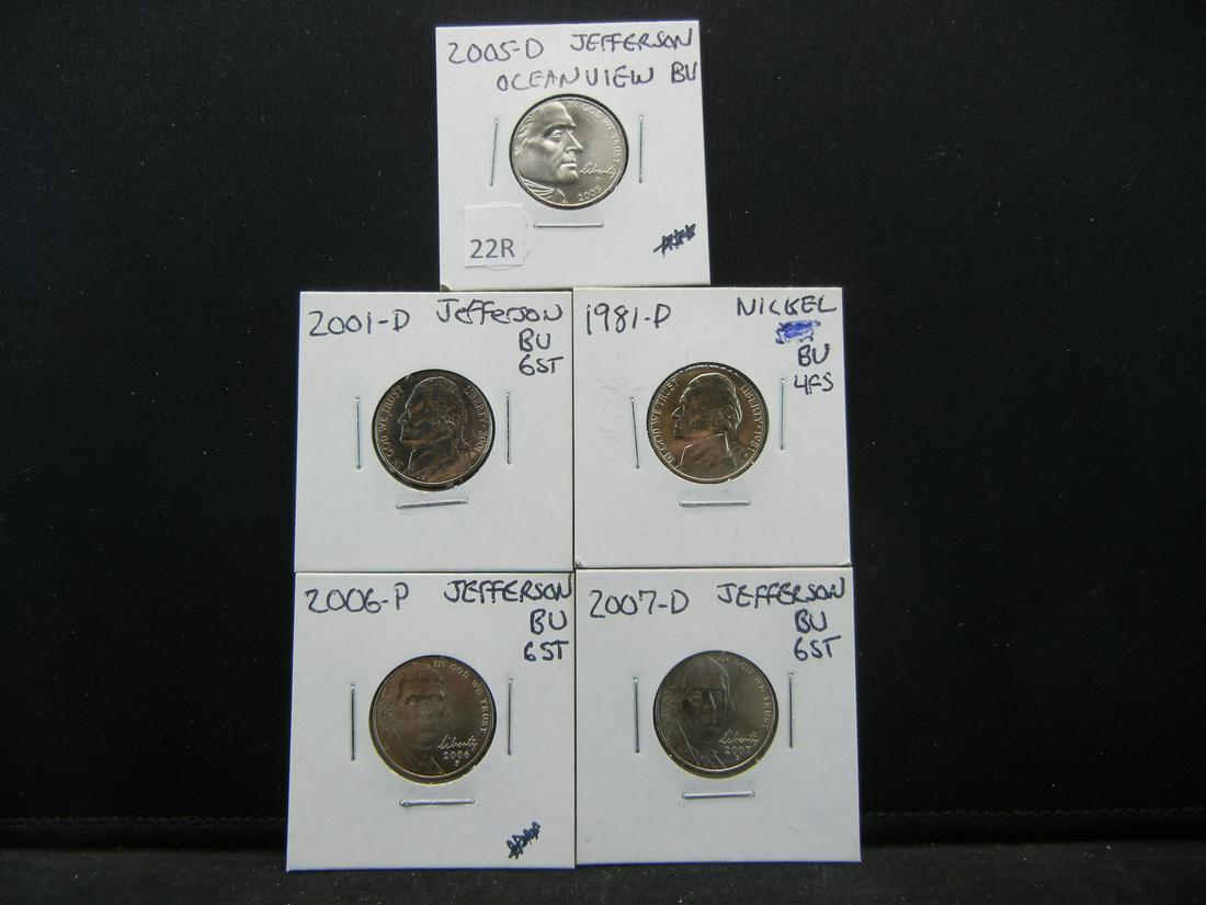 5 Jefferson Nickels Nice Coins (1 of 5)