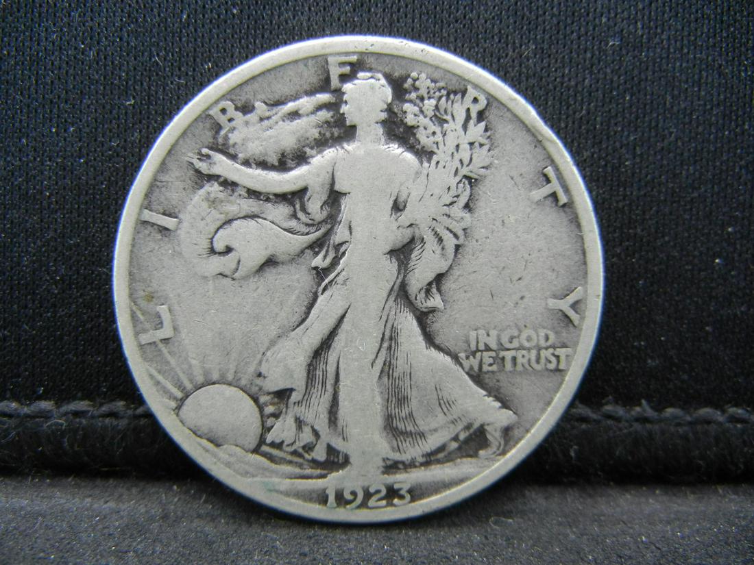 1923-S Walking Liberty Half Dollar, Semi-Key Date. (1 of 2)