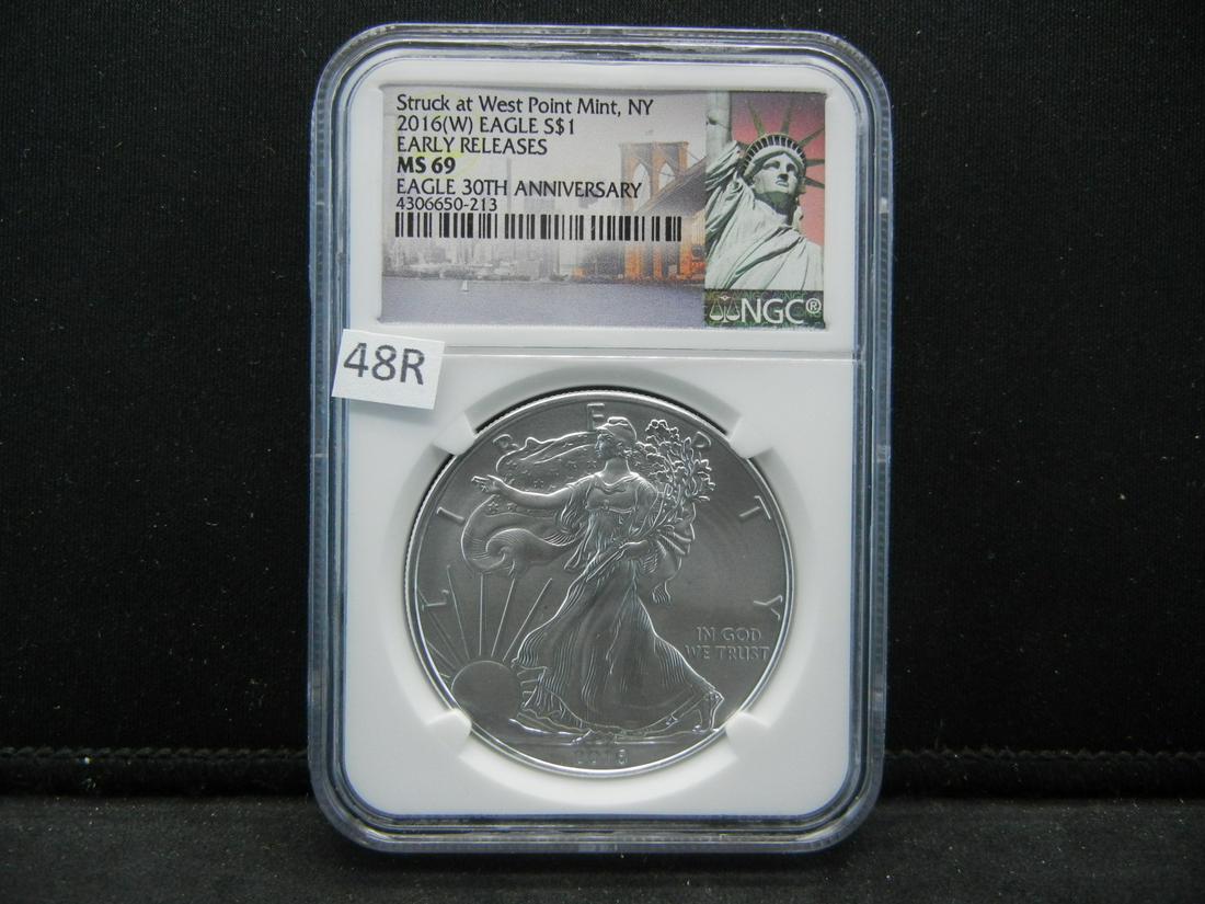 2016 (W) American Silver Eagle Struck at West Point NGC (1 of 4)