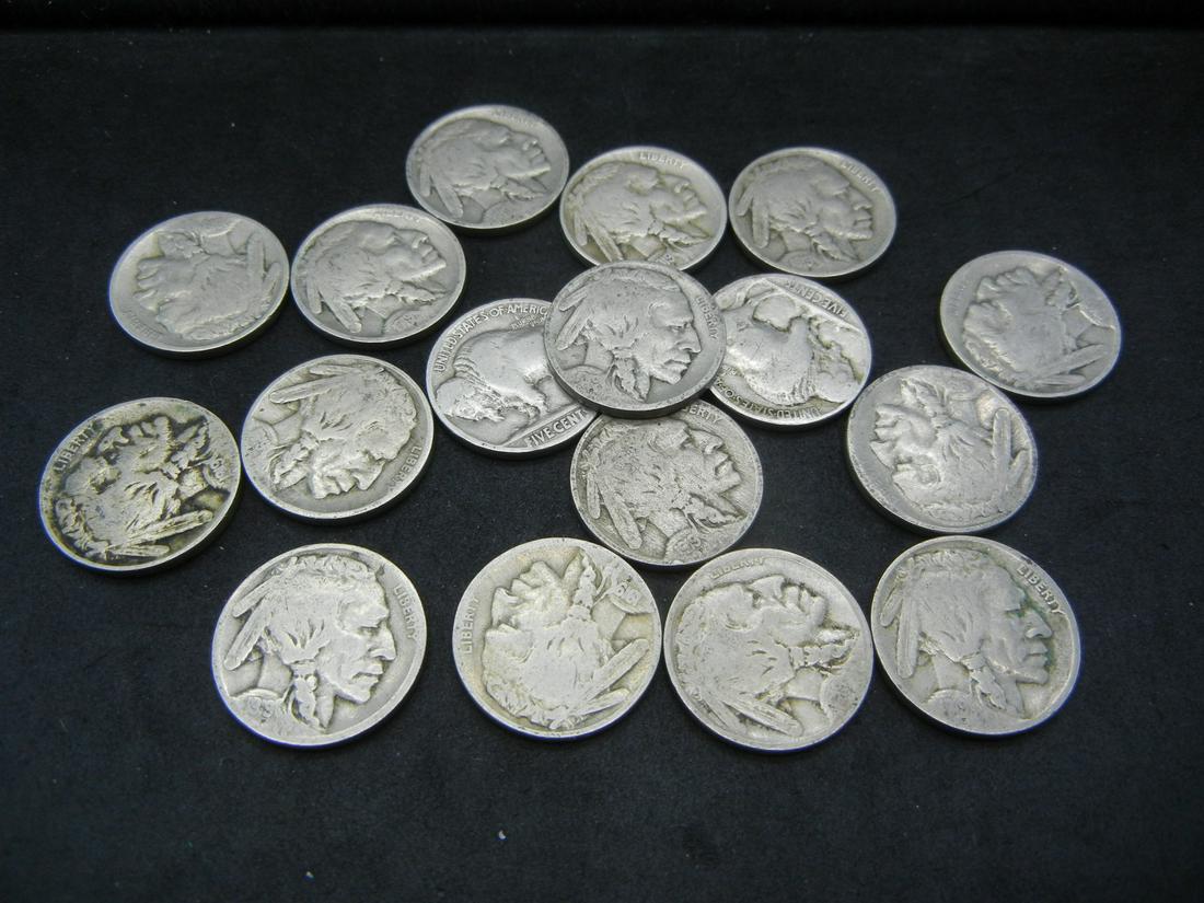 (16) 1919 Buffalo Nickels Better Date (1 of 4)