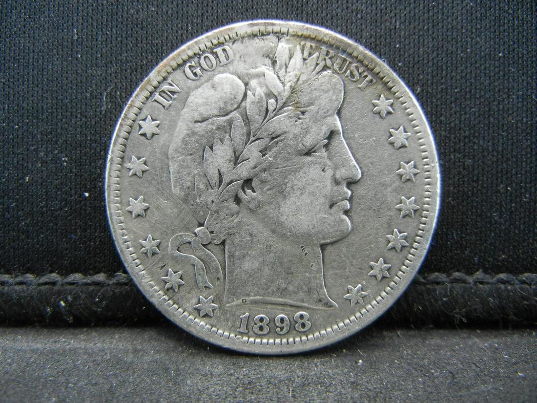 1898-S Barber Half Dollar Fine Better Date (1 of 2)
