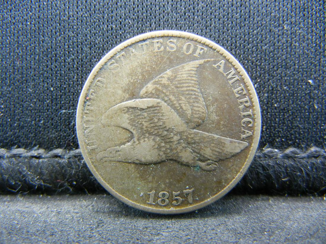 1857 Flying Eagle Cent VF+ (1 of 2)