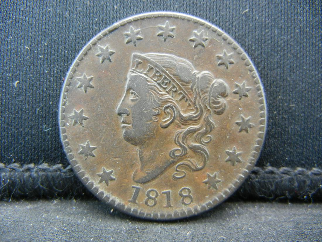 1818 Large Cent AU Nice!! (1 of 2)
