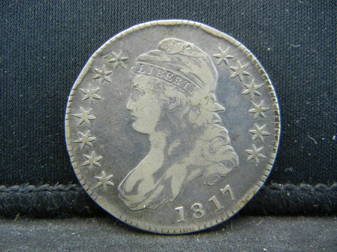 1817 Capped Bust Half Dollae XF Better Date (1 of 2)