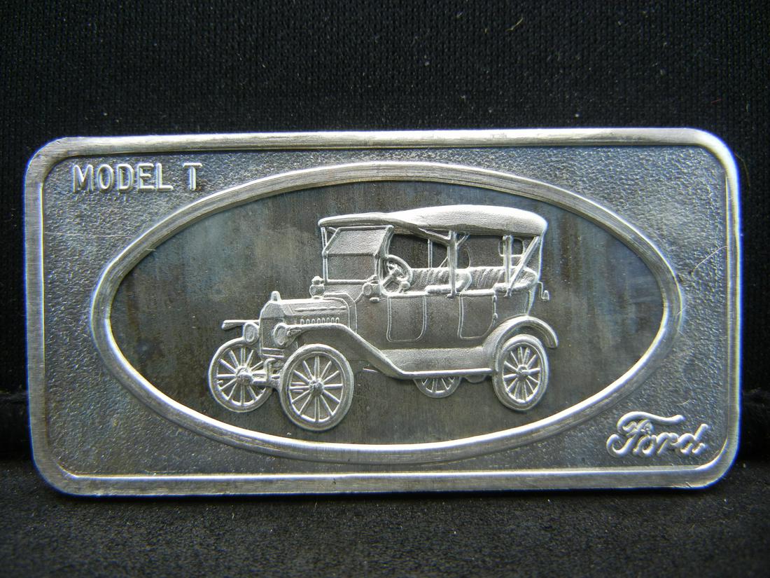 1 Oz .999 Silver Art bar  Model T (1 of 2)