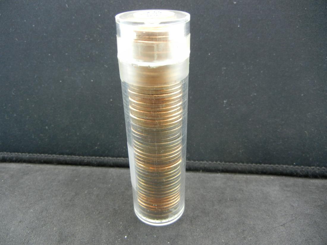 Gem BU Roll of 1958 D Lincoln Cents (1 of 4)