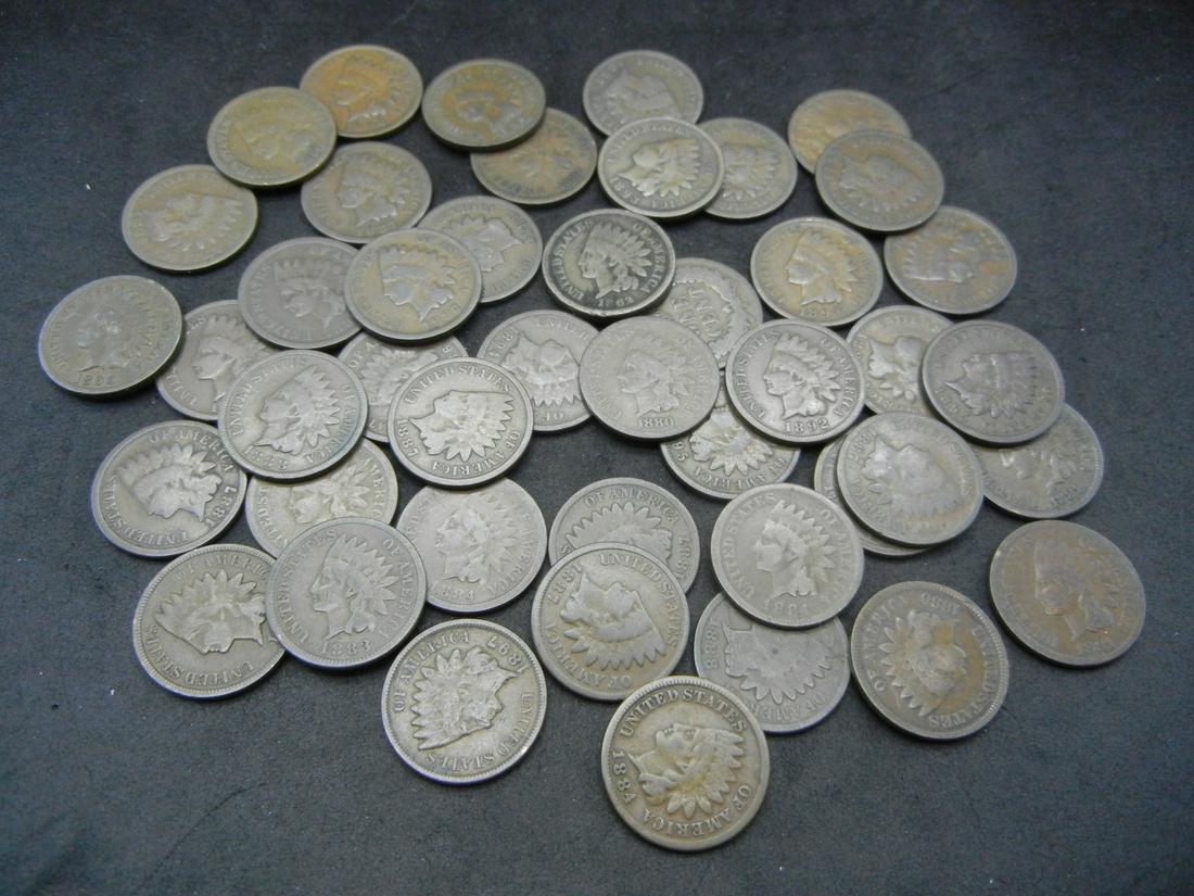 (45) Pre 1900 Indian Cents Choice Circulated Nice!! (1 of 3)