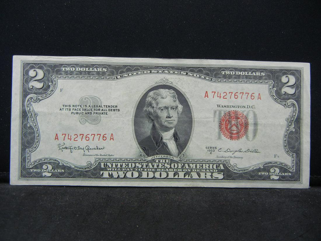 1953 C $2.00 Note High Grade (1 of 3)