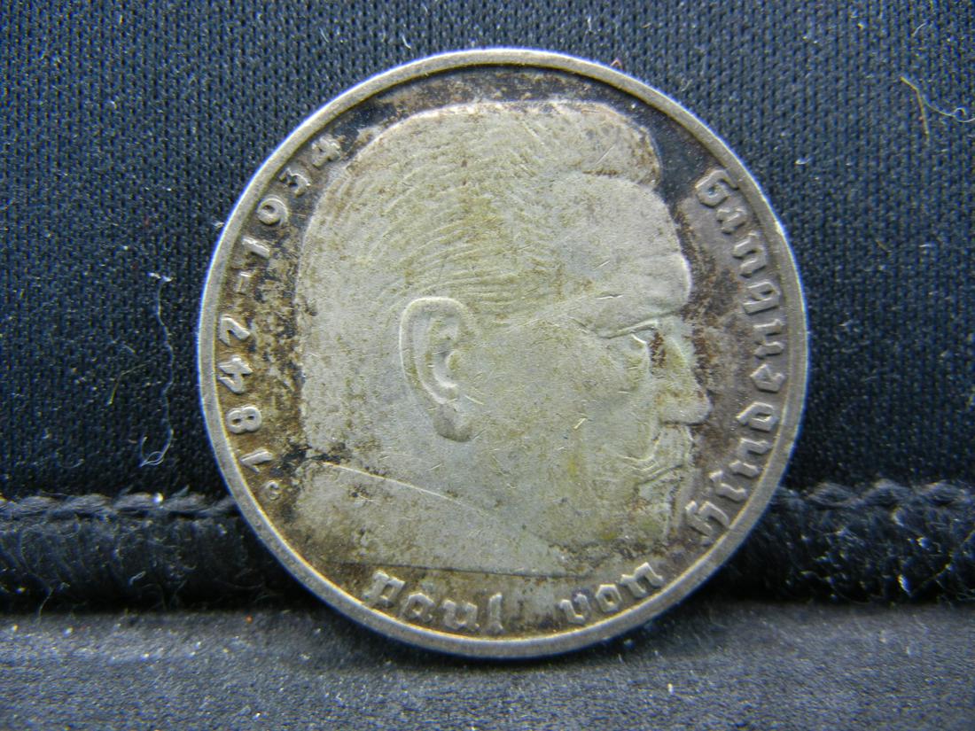 1937 Silver 2 Reichsmark German  Coin Higher Grade (1 of 2)