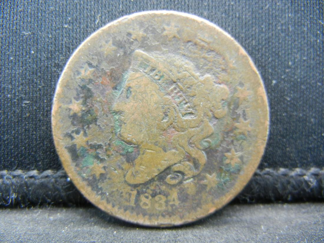 1834 Large Cent F (1 of 2)