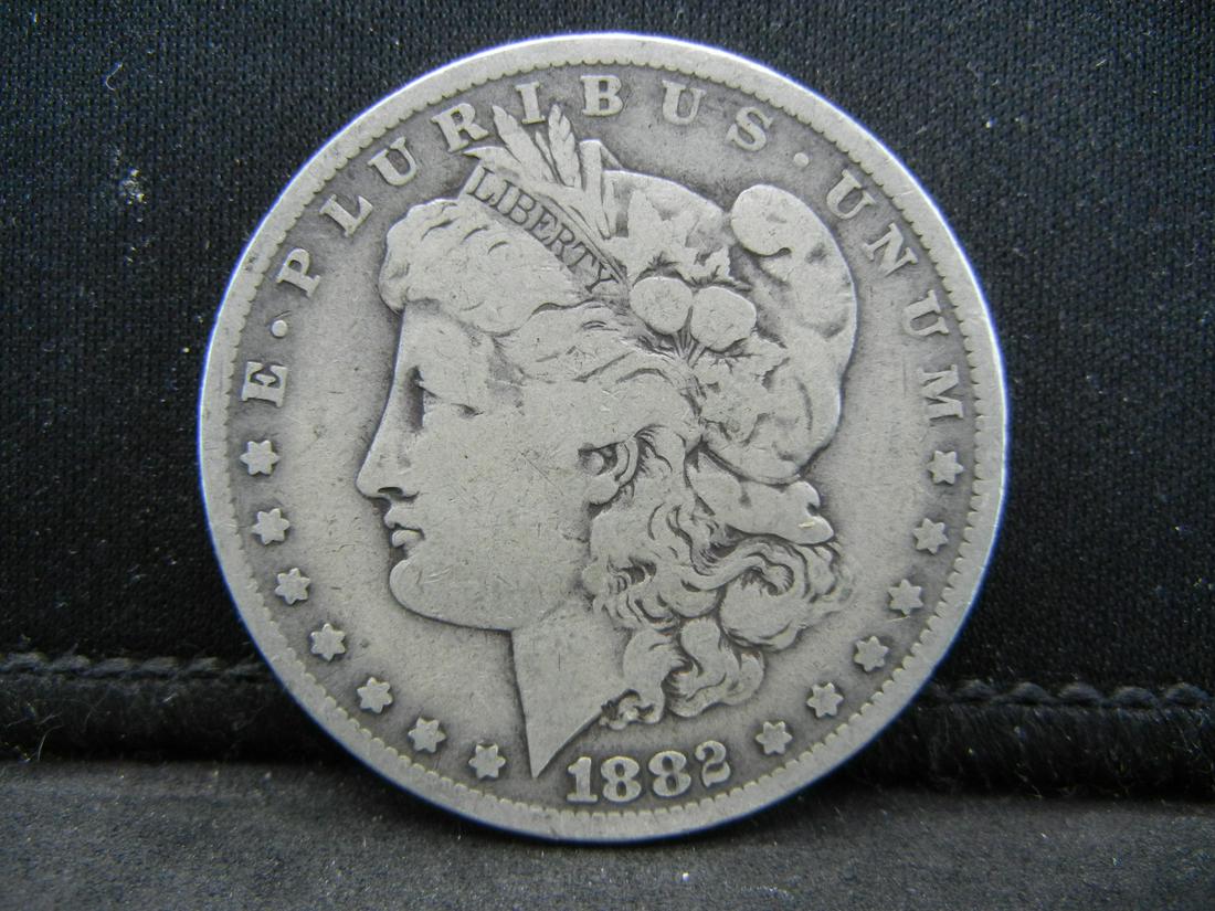 1882 O Morgan Dollar Fine Better date (1 of 2)
