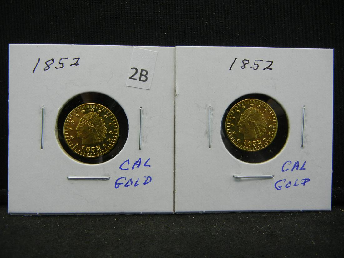 (2) Clad 1852 California Gold Tokens (1 of 3)