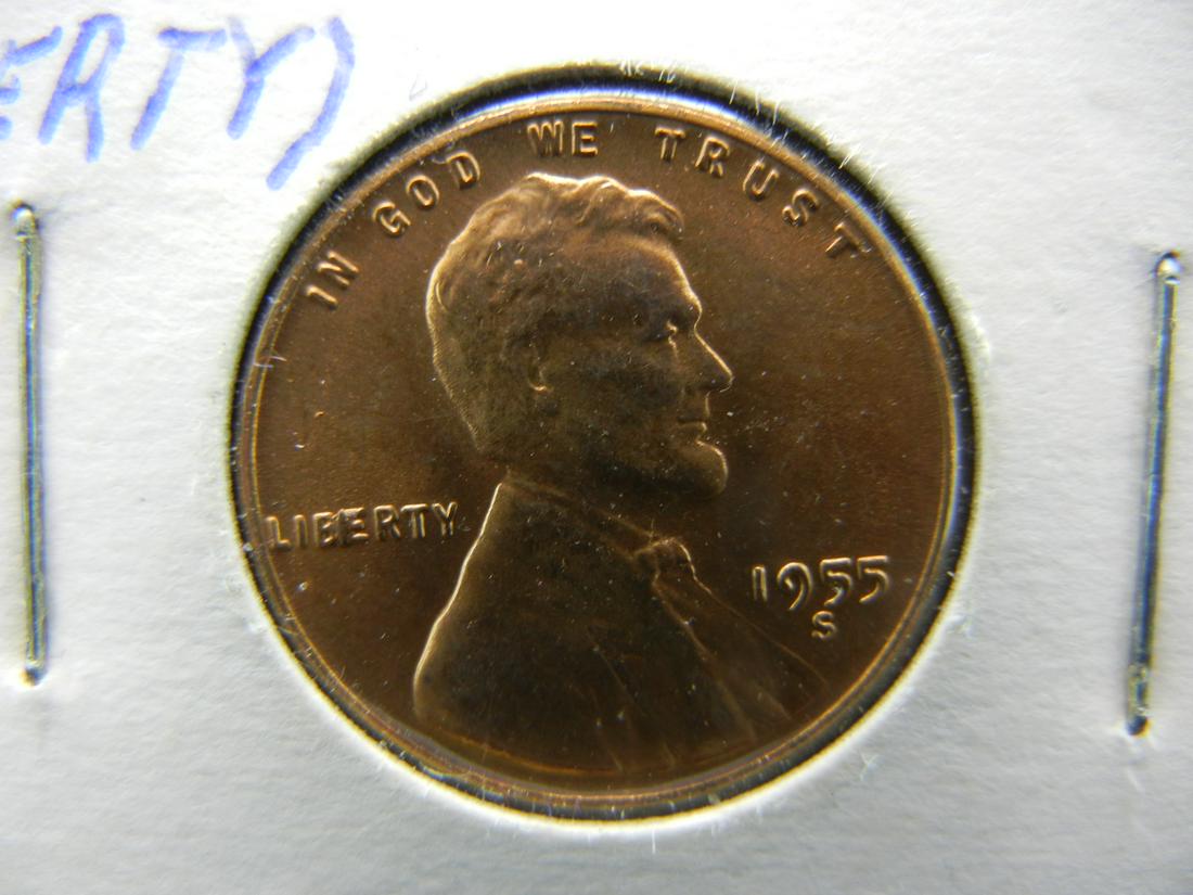 Freak Mint Error.   1955-S Lincoln.  Has ”Libierty” (1 of 3)