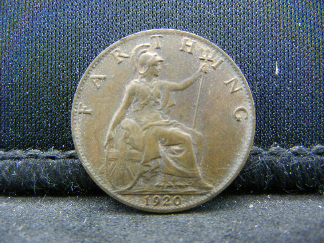 1920 Great Britain 1 Farthing.  Nice Red-Brown (1 of 2)