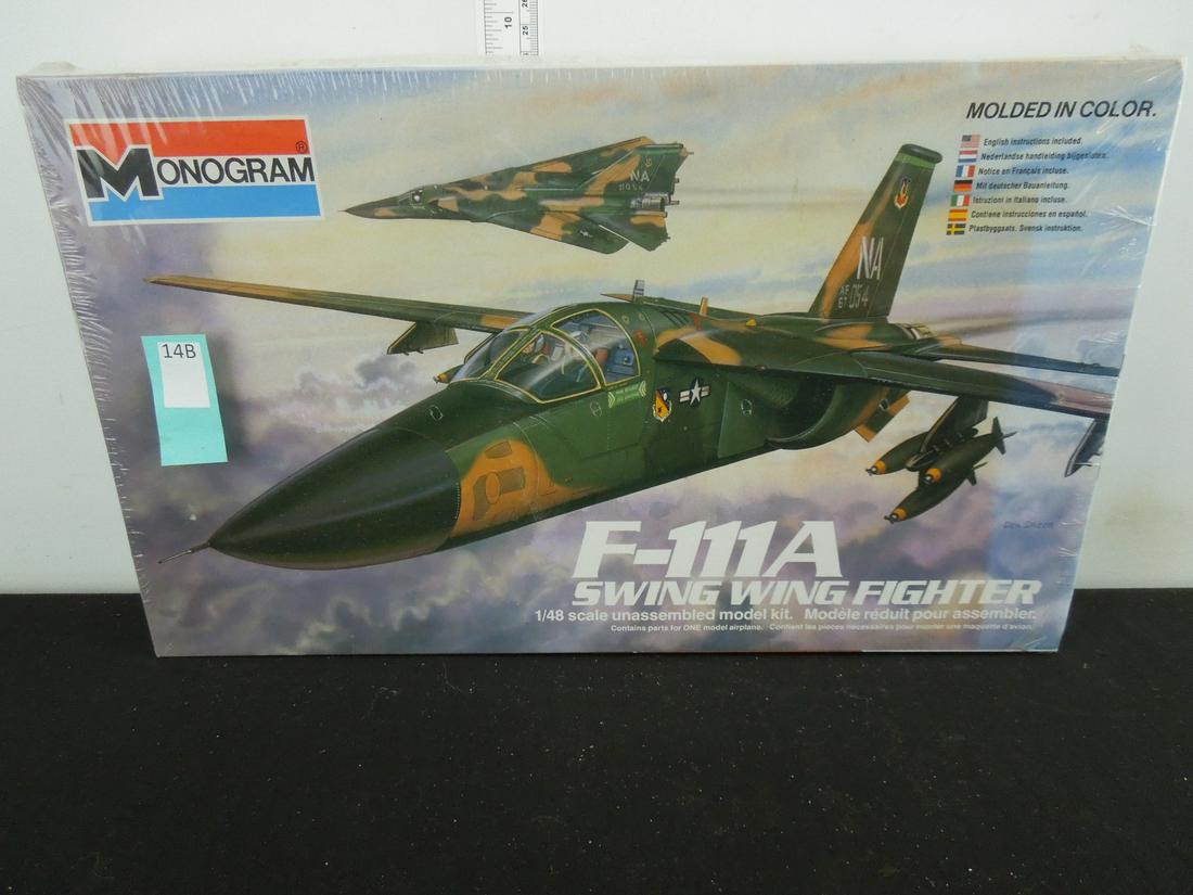 Monogram F-111A Swing Wing Fighter 1/48 Scale Model Kit: Monogram F-111A Swing Wing Fighter 1/48 Scale Model Kit in Original Plastic Wrapper